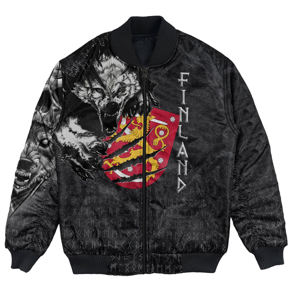 Viking Bomber Jacket Finland Wolf Style