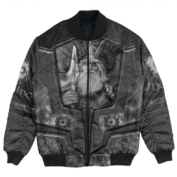 Viking Bomber Jacket Armor 3D Style Viking Odin Tattoo