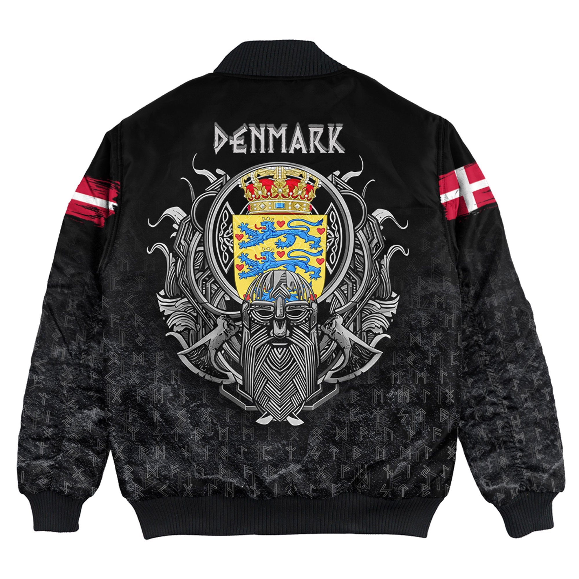 Viking Bomber Jacket Denmark Raven Odin Viking Country