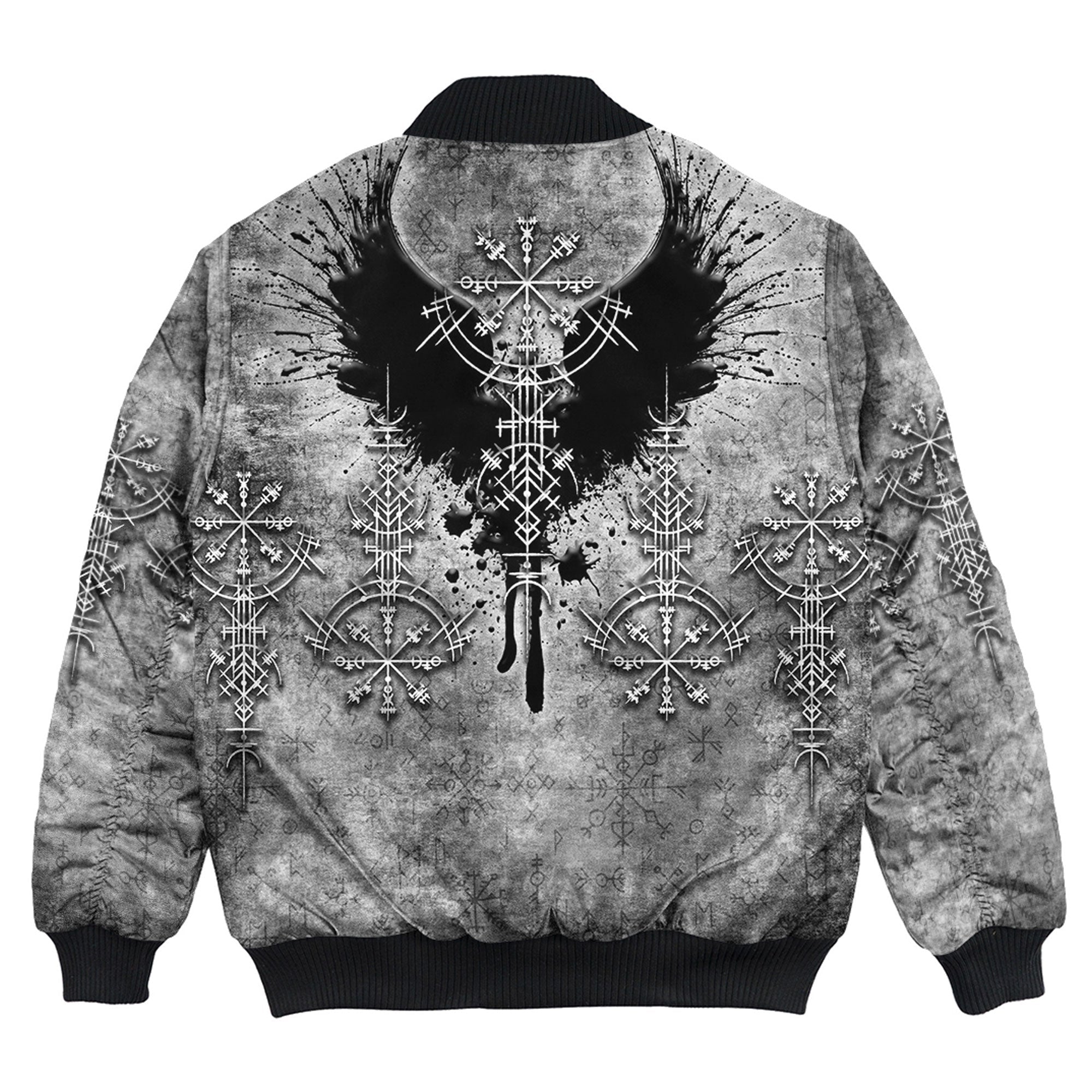 Viking Bomber Jacket Bird Wing Viking Symbol