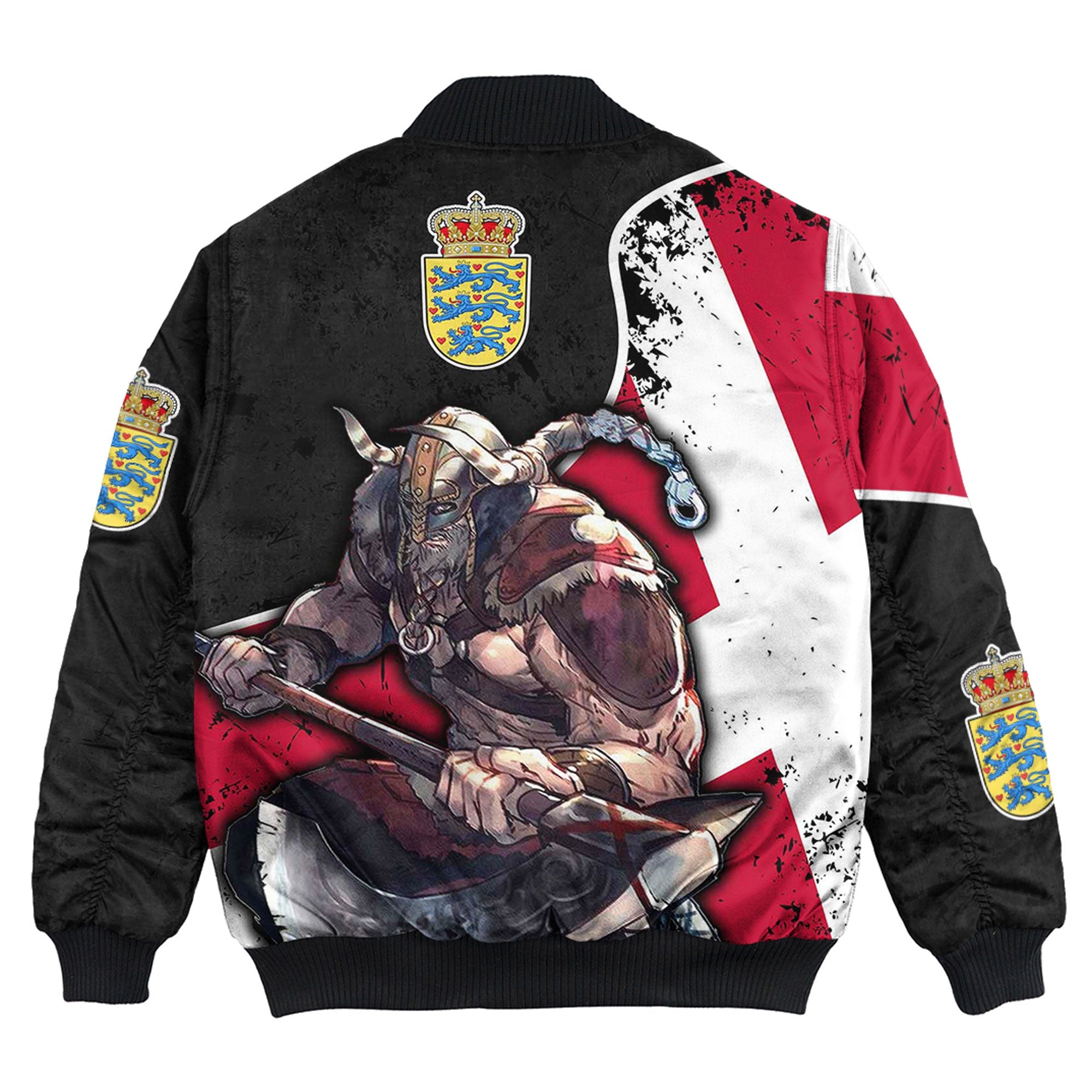 Viking Bomber Jacket Denmark Warriors Brush Style