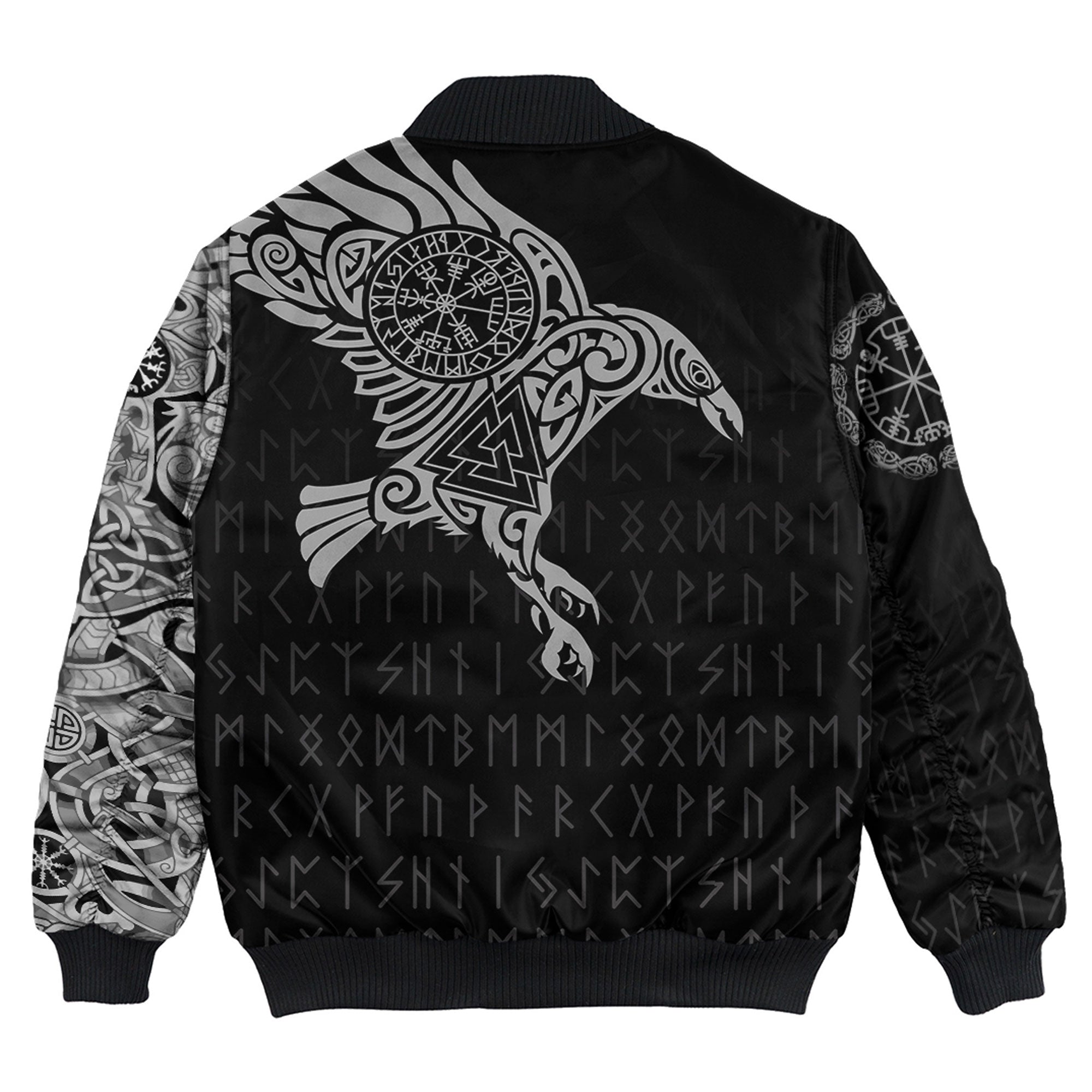 Custom Viking Bomber Jacket The Raven Of Odin Tattoo Special Version