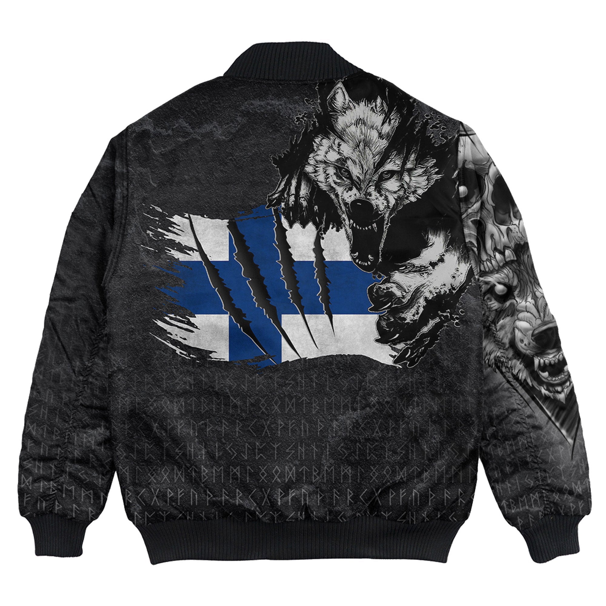 Viking Bomber Jacket Finland Wolf Style