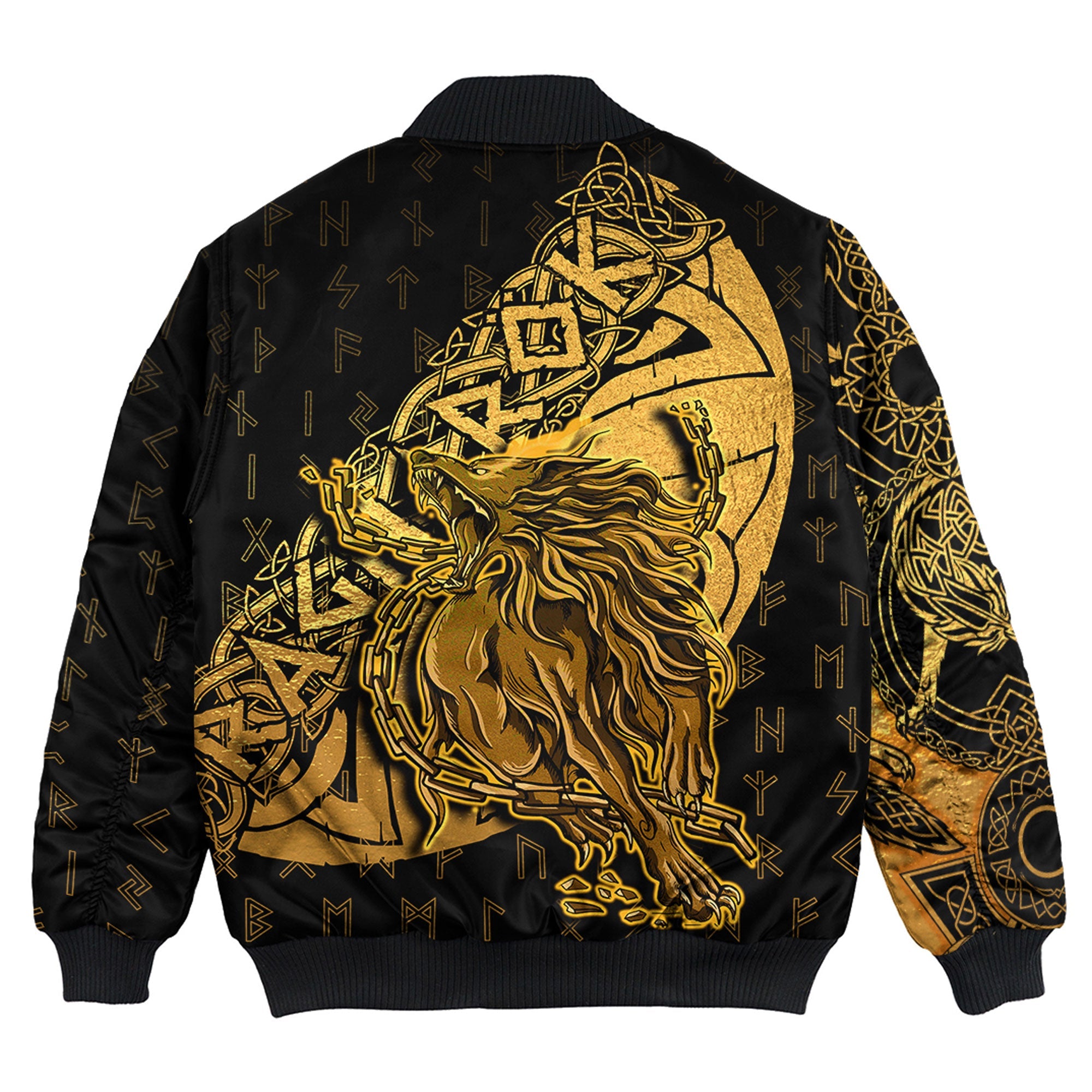 Viking Bomber Jacket Fenrir Gold