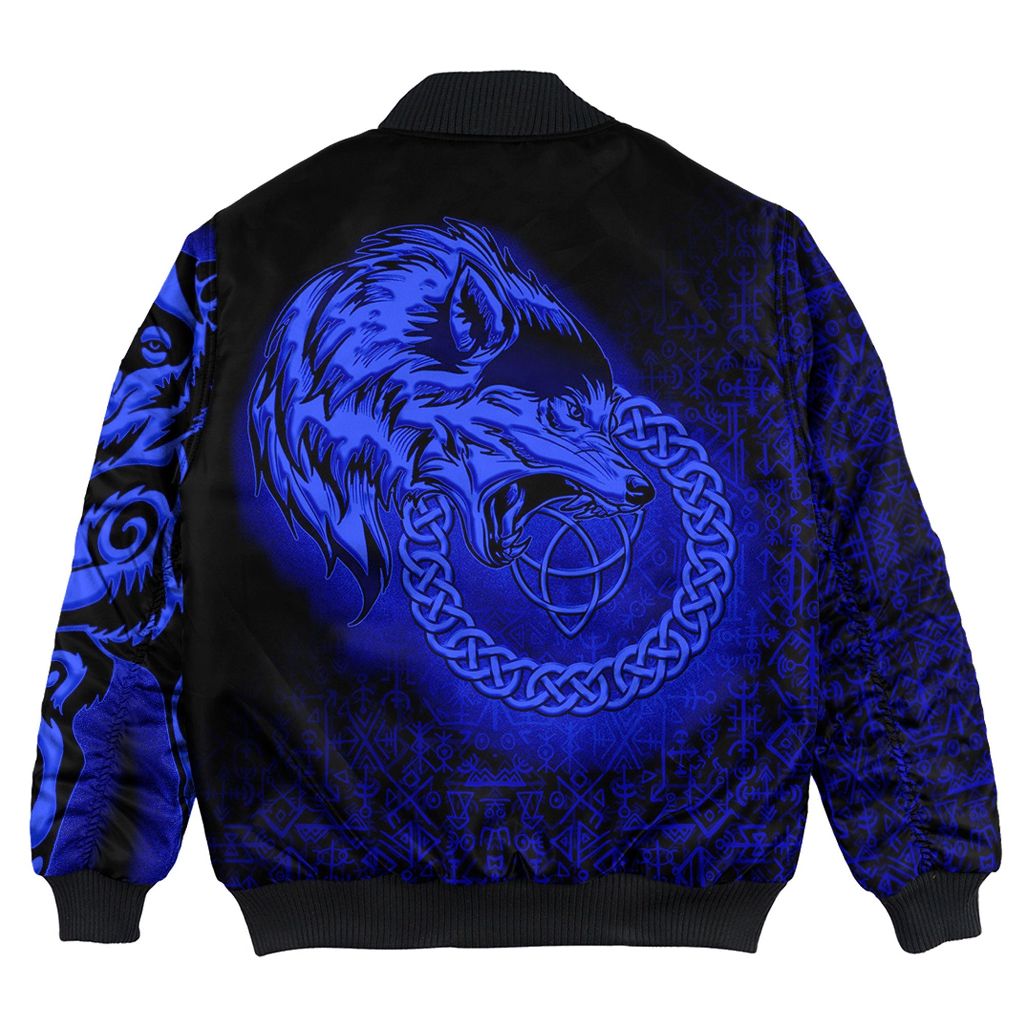 Viking Bomber Jacket Legendary Wolf Blue