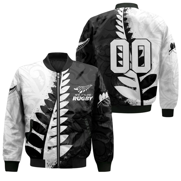 Custom New Zealand Rugby Bomber Jackets Silver Fern Style