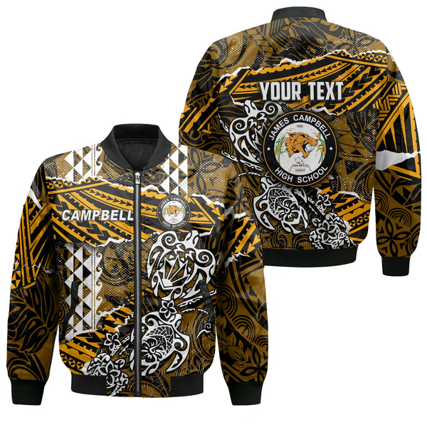 Hawaii James Campbell High School Custom Bomber Jackets Polynesian Turtle Style