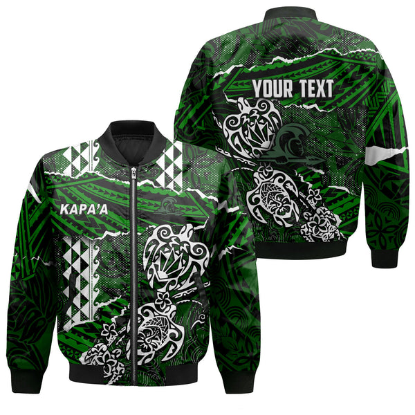 Hawaii Kapaa High School Custom Bomber Jackets Polynesian Turtle Style