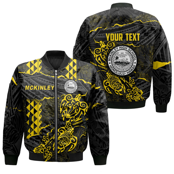 Hawaii President William McKinley High School Custom Bomber Jackets Polynesian Turtle Style