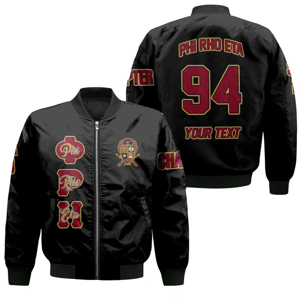 Fraternity Bomber Jacket - Personalized Phi Rho Eta Bomber Jackets Original Dark Style