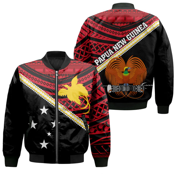 Papua New Guinea Bomber Jackets Polynesian Flag Style