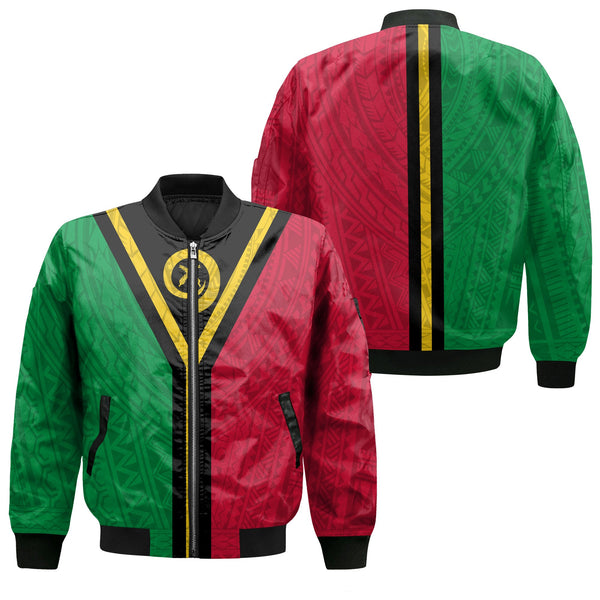 Vanuatu Bomber Jackets Polynesian Flag Style