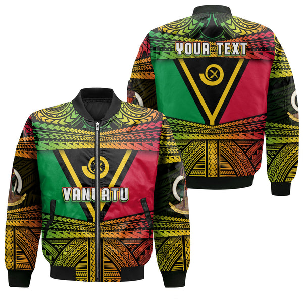 Custom Vanuatu Flag & Coat Of Arms Bomber Jackets Reggae Style