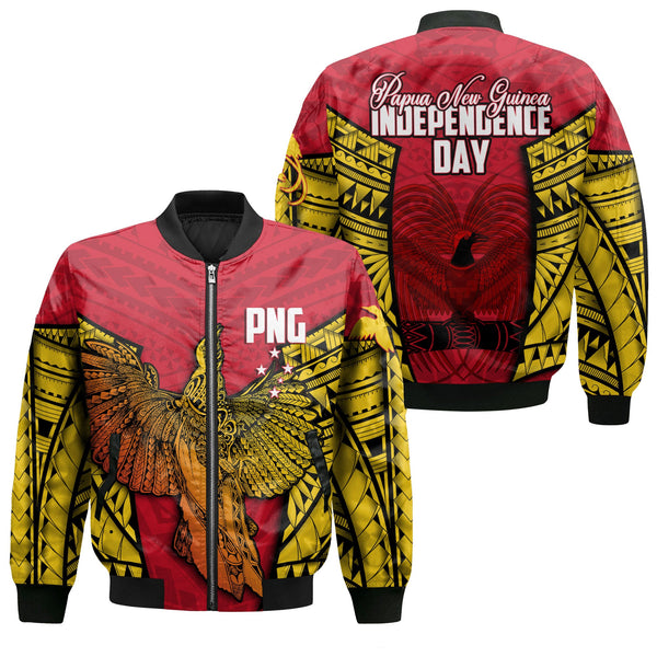 Papua New Guinea Independence Day Bomber Jackets Raggiana Bird of Paradise Style