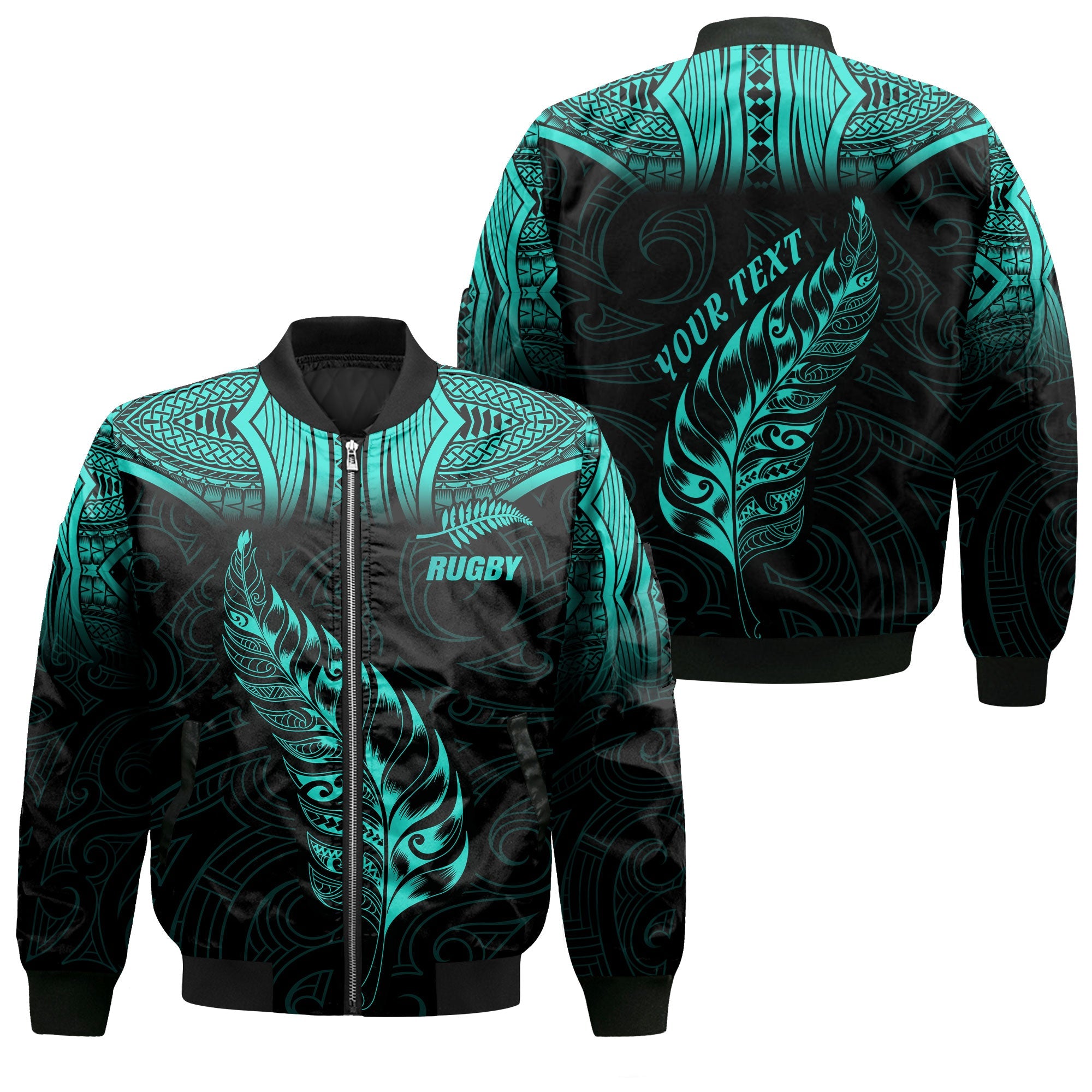 Custom New Zealand Rugby Bomber Jackets Maori Silver Fern Aotearoa - LH1