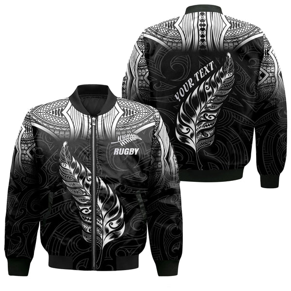 Custom New Zealand Rugby Bomber Jackets Maori Silver Fern Aotearoa - LH1