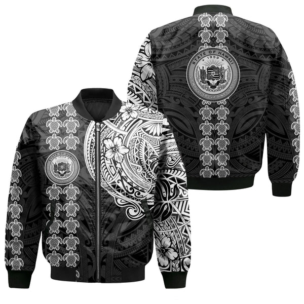 Hawaii Seal Polynesian Turtle Line Bomber Jackets