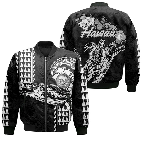 Hawaii Seal Bomber Jackets Turtle & Map Style