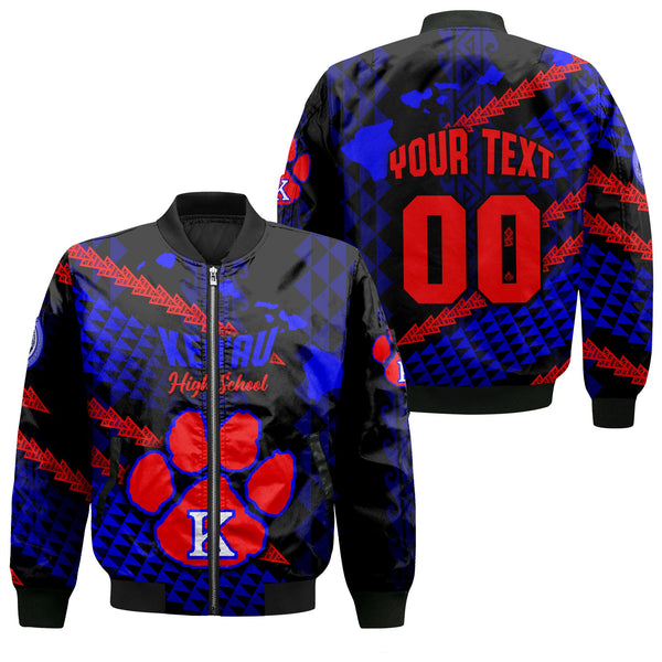 Hawaii Keaau High School Custom Bomber Jackets Map Style