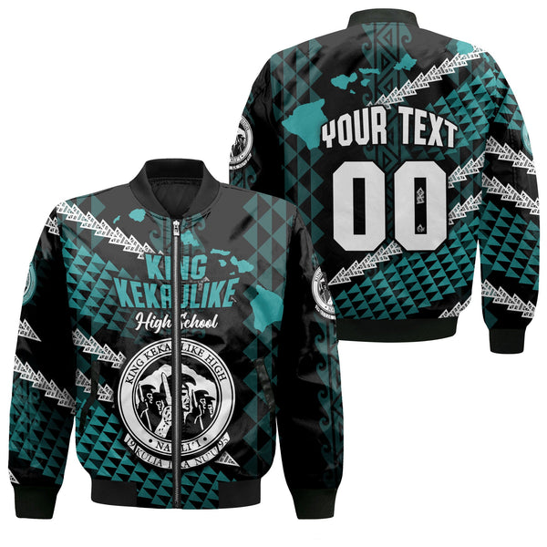 Hawaii King Kekaulike High School Custom Bomber Jackets Map Style