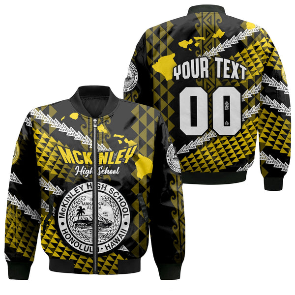 Hawaii President William McKinley High School Custom Bomber Jackets Map Style