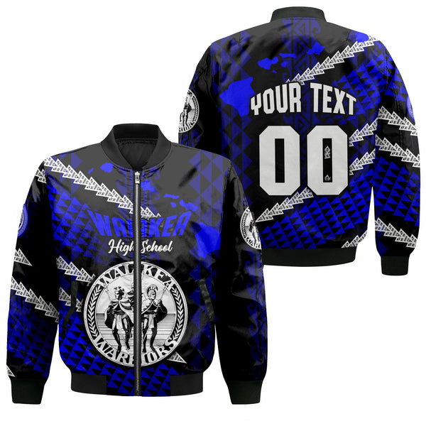 Hawaii Waiakea High School Custom Bomber Jackets Map Style