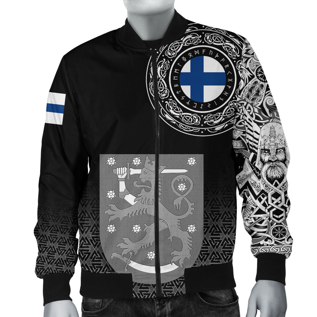 Viking Bomber Jacket Finland Coat Of Arms