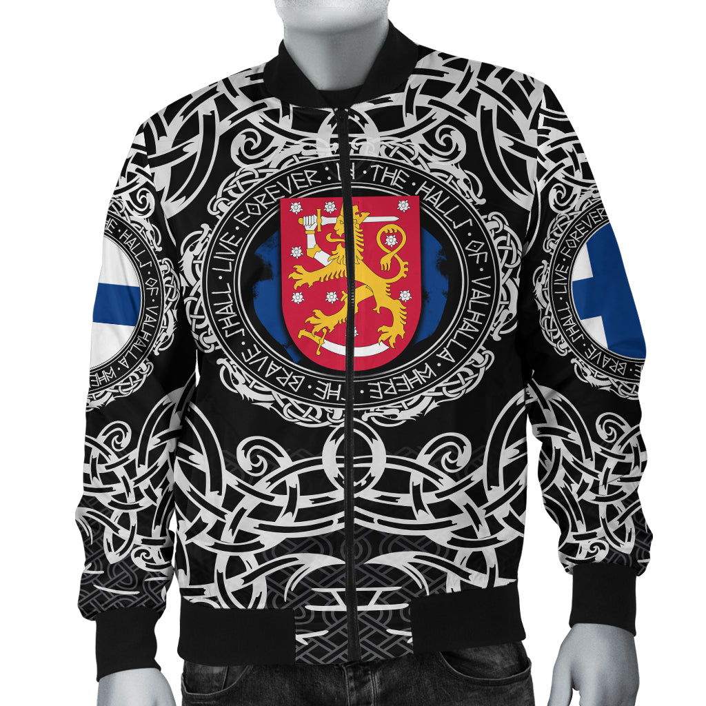 Viking Bomber Jacket Finland Viking Pattern