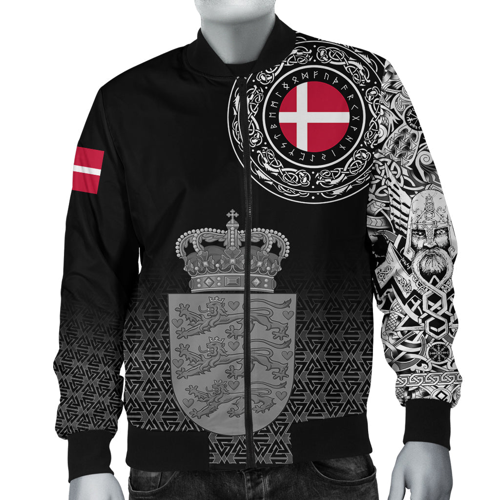 Viking Bomber Jacket Denmark Coat Of Arms