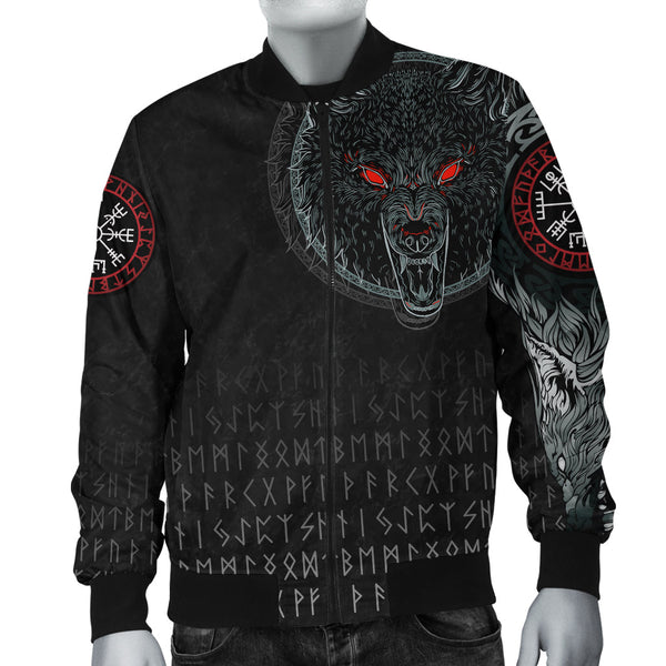 Viking Bomber Jacket Fenrir Wolf