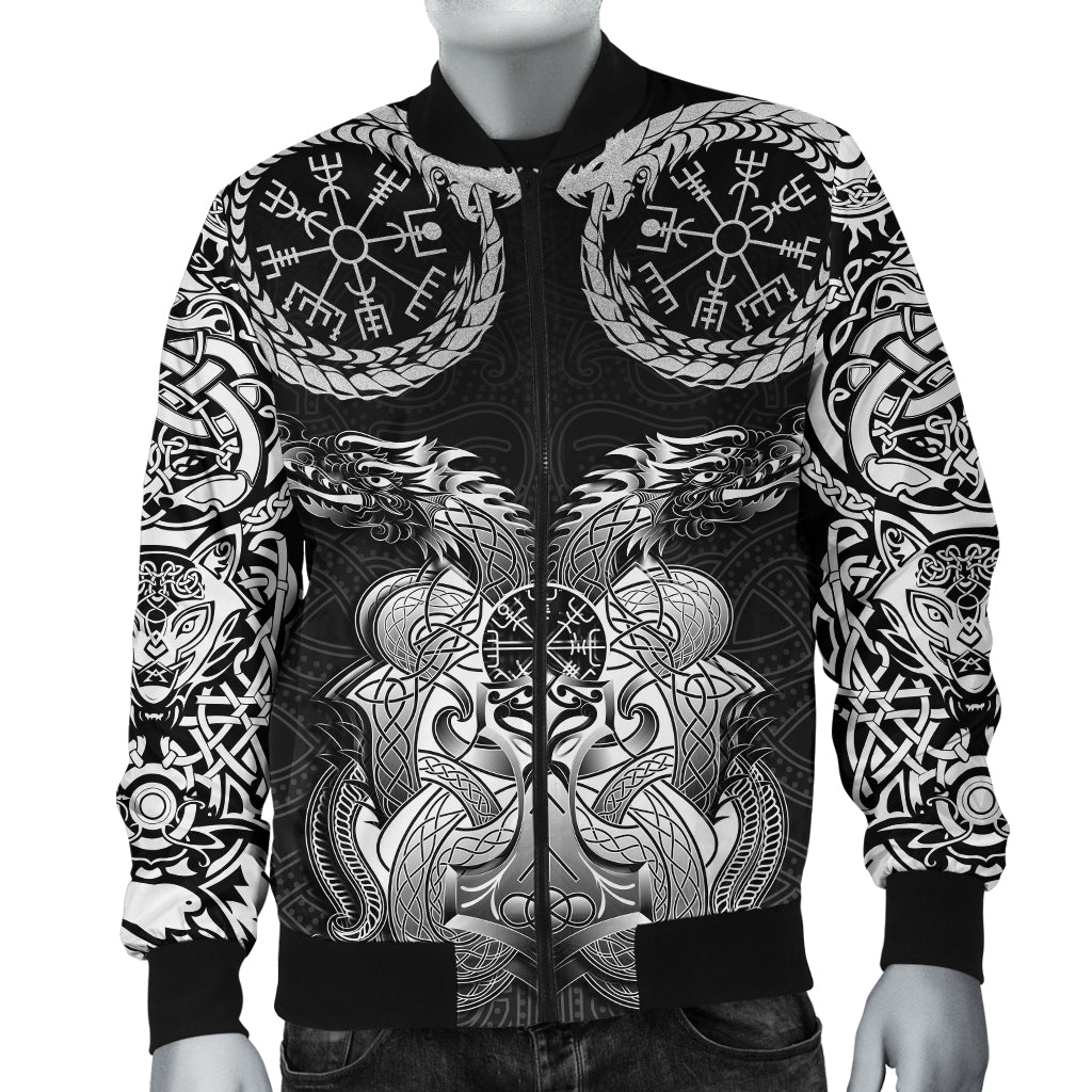 Viking Bomber Jacket Dragon Tattoo