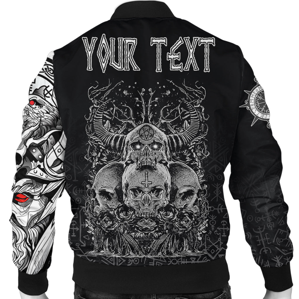 Custom Viking Bomber Jacket Skull Honor