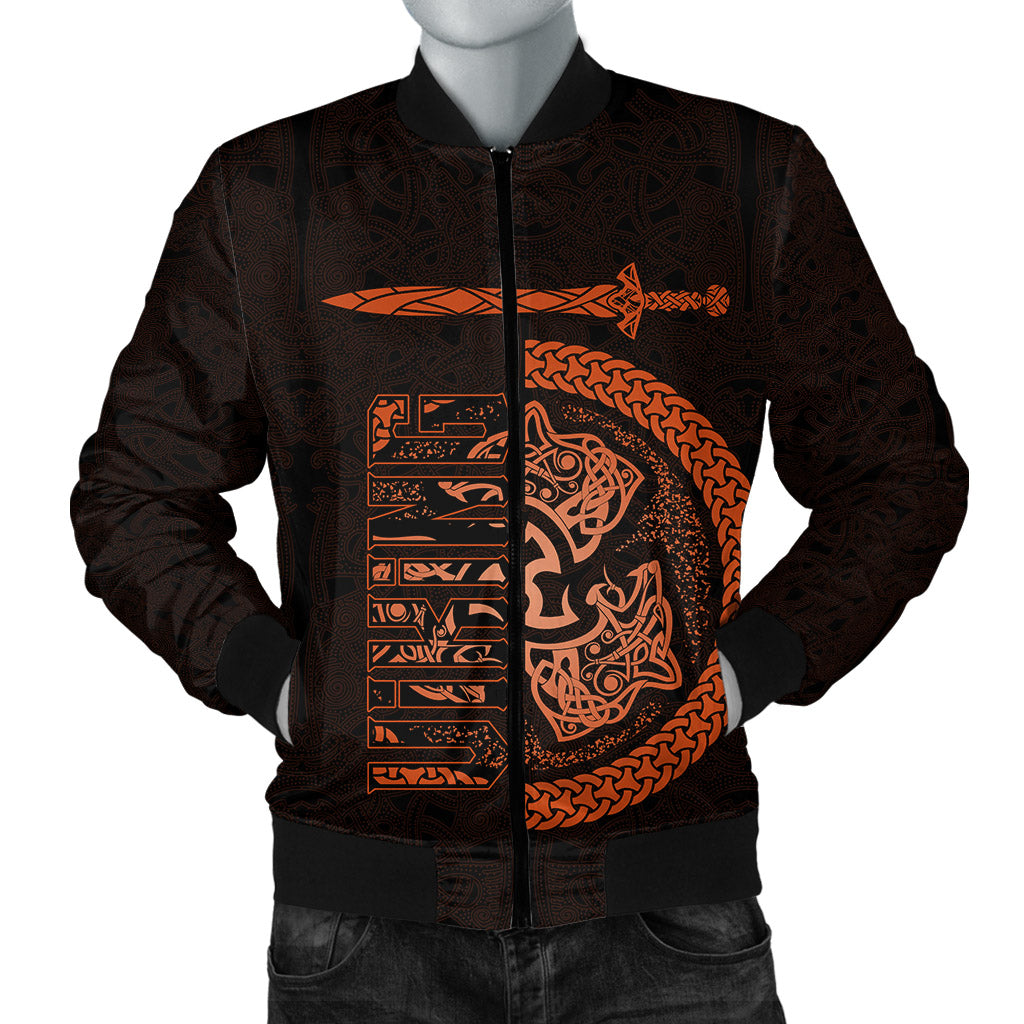 Viking Bomber Jacket Fierce Wolf Totemic Animal