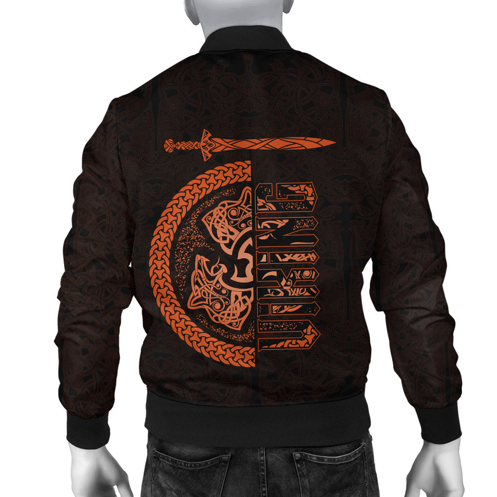 Viking Bomber Jacket Fierce Wolf Totemic Animal