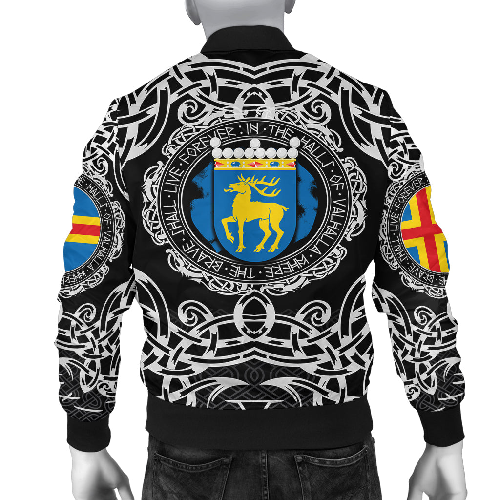 Viking Bomber Jacket Aland Islands Viking Pattern