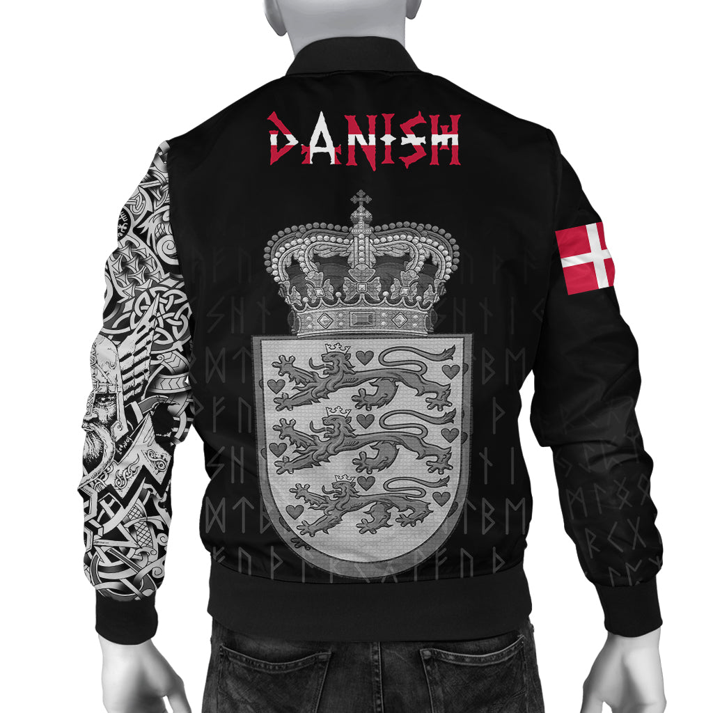 Viking Bomber Jacket Danish and Raven Of Odin