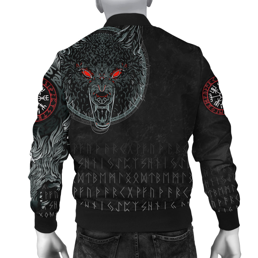 Viking Bomber Jacket Fenrir Wolf