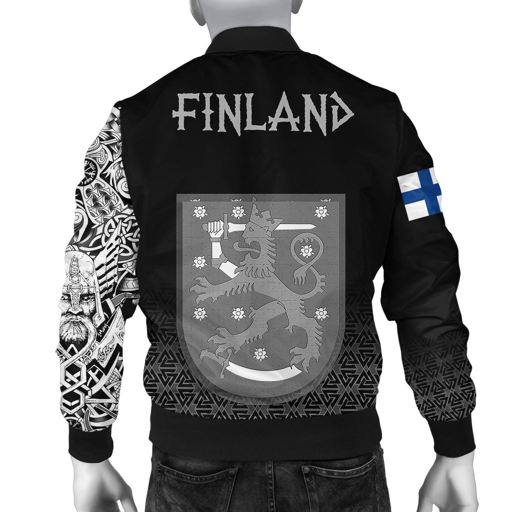 Viking Bomber Jacket Finland Coat Of Arms