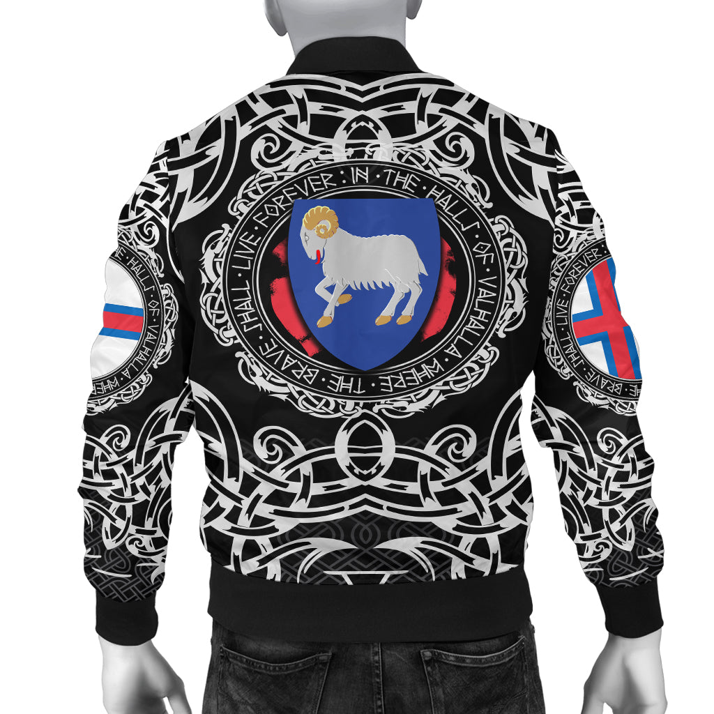 Viking Bomber Jacket Faroe Islands Viking Pattern