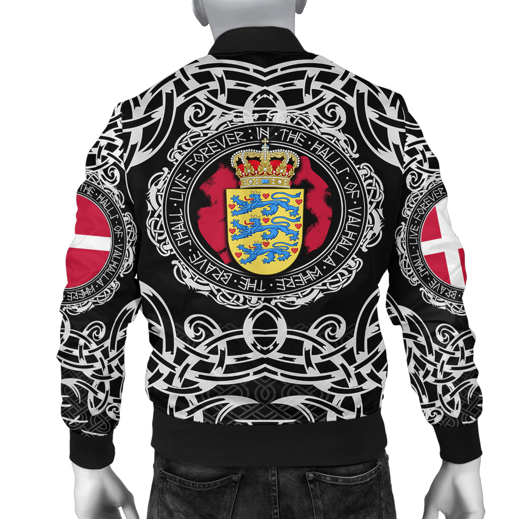 Viking Bomber Jacket Denmark Viking Pattern