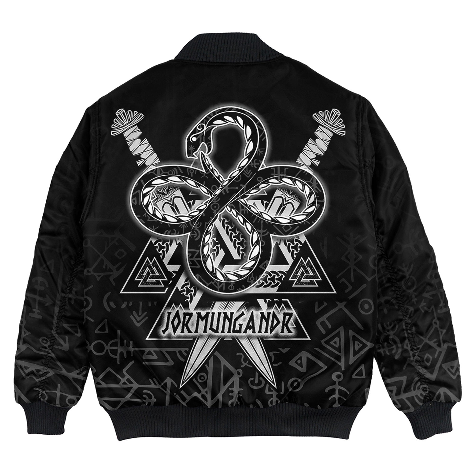 Viking Bomber Jacket Jörmungandr and Valknut