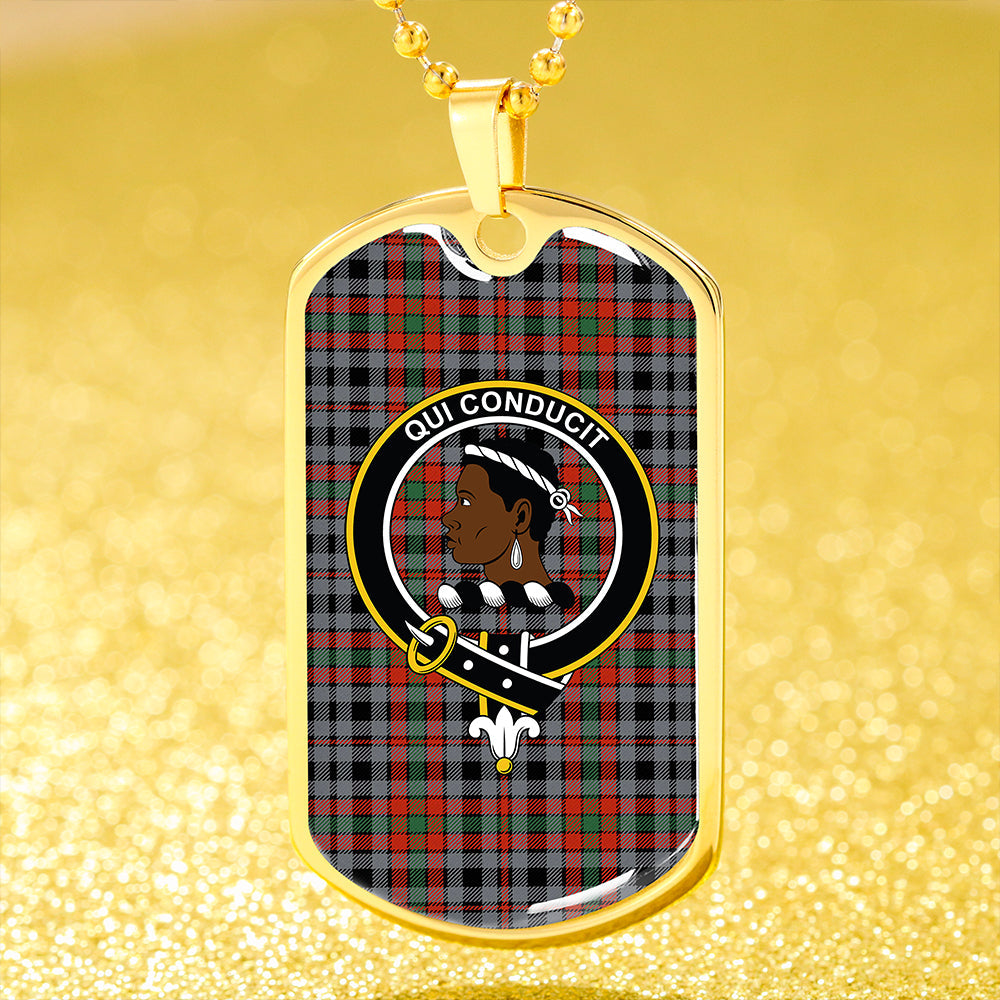 Borthwick Ancient Clan Badge Classic Tartan Dog Tag Necklace