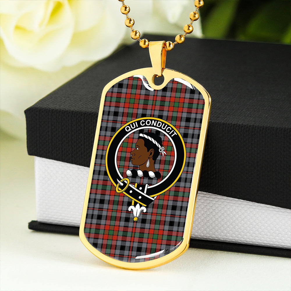 Borthwick Ancient Clan Badge Classic Tartan Dog Tag Necklace
