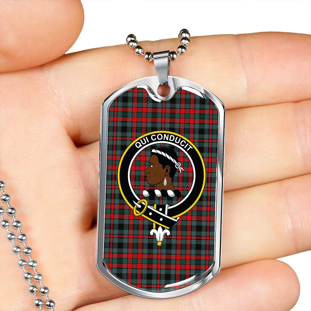 Borthwick Modern Clan Badge Classic Tartan Dog Tag Necklace
