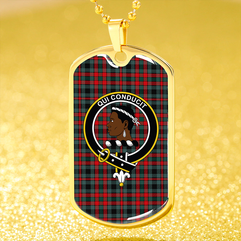 Borthwick Modern Clan Badge Classic Tartan Dog Tag Necklace