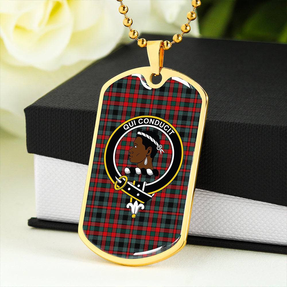 Borthwick Modern Clan Badge Classic Tartan Dog Tag Necklace