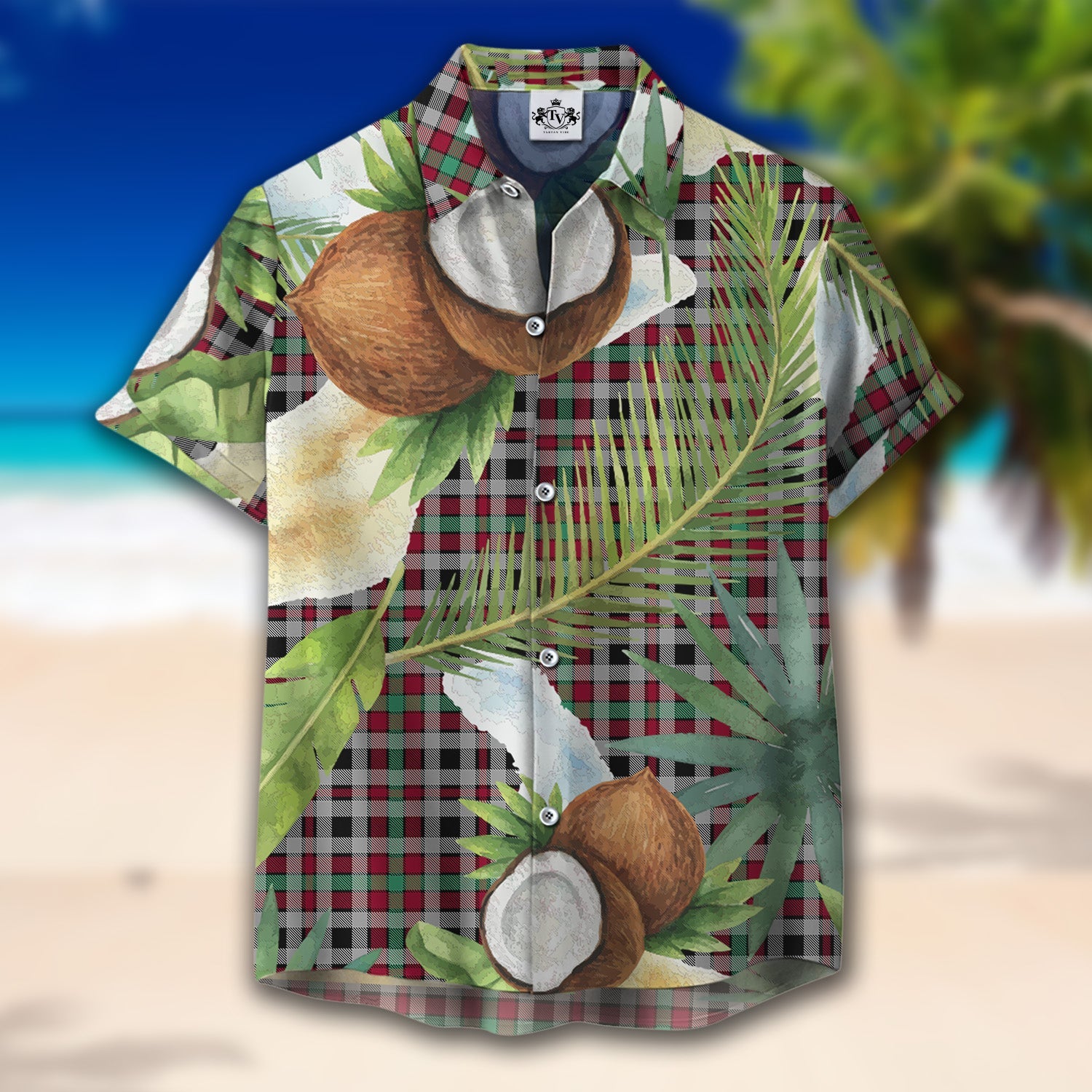 Scottish Tartan Borthwick Ancient Clan Hawaiian Shirt Hibiscus - Tropical Garden Style