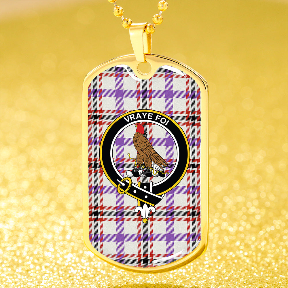 Boswell Dress Ancient Clan Badge Classic Tartan Dog Tag Necklace