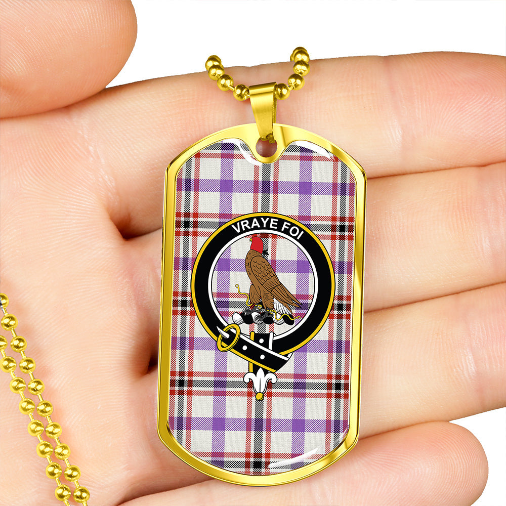 Boswell Dress Ancient Clan Badge Classic Tartan Dog Tag Necklace