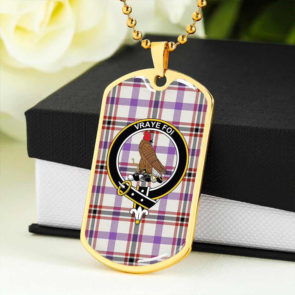 Boswell Dress Ancient Clan Badge Classic Tartan Dog Tag Necklace